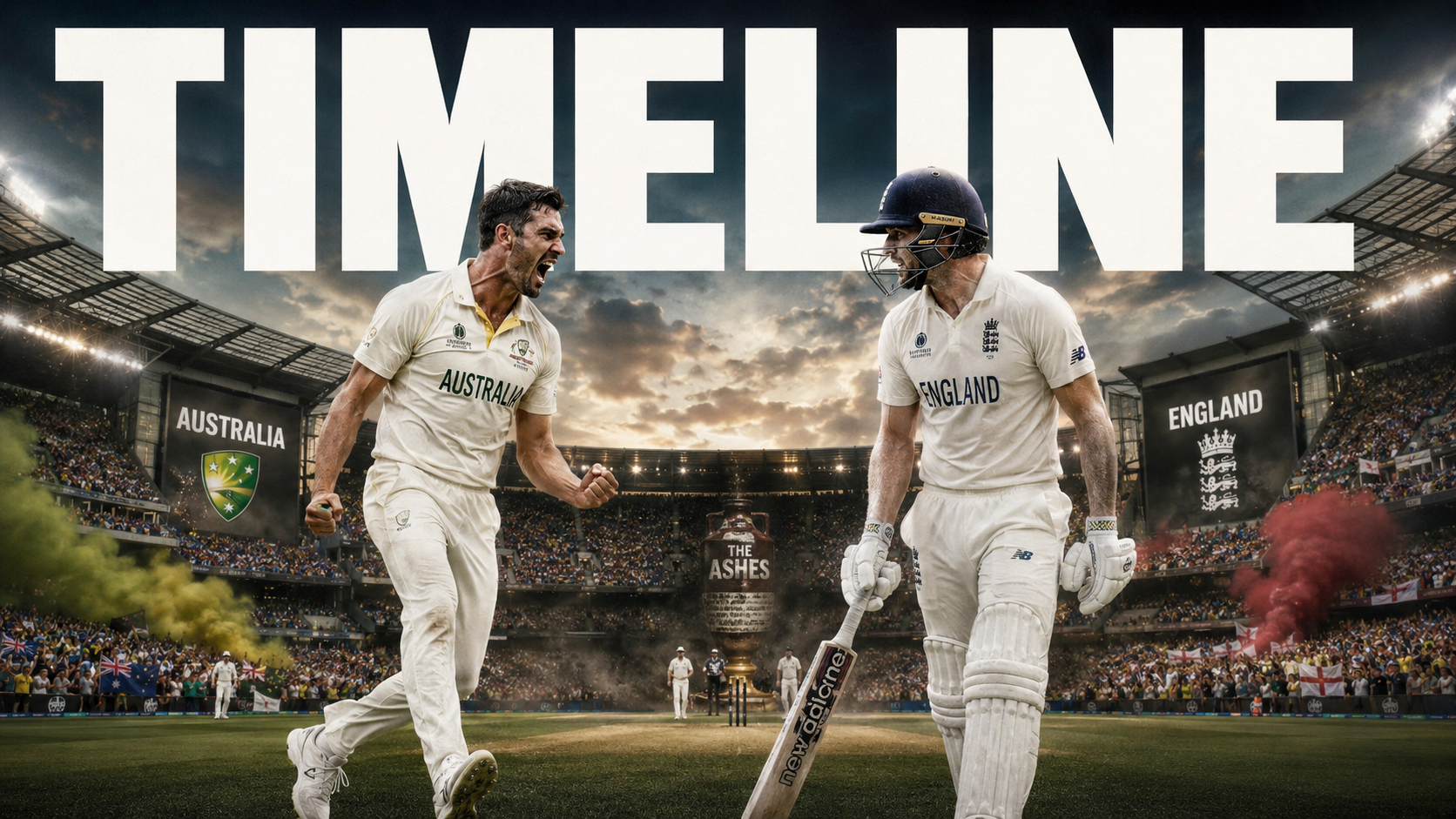 Australian Men's Cricket Team Vs England Cricket Team Timeline